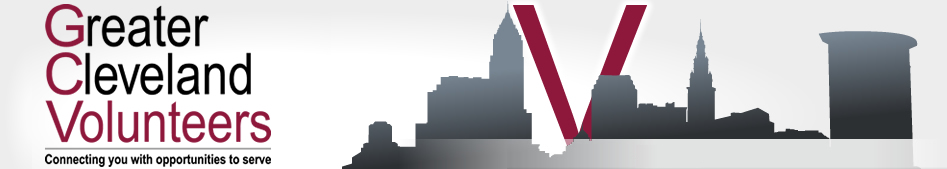 Greater Cleveland Volunteers website banner including logo